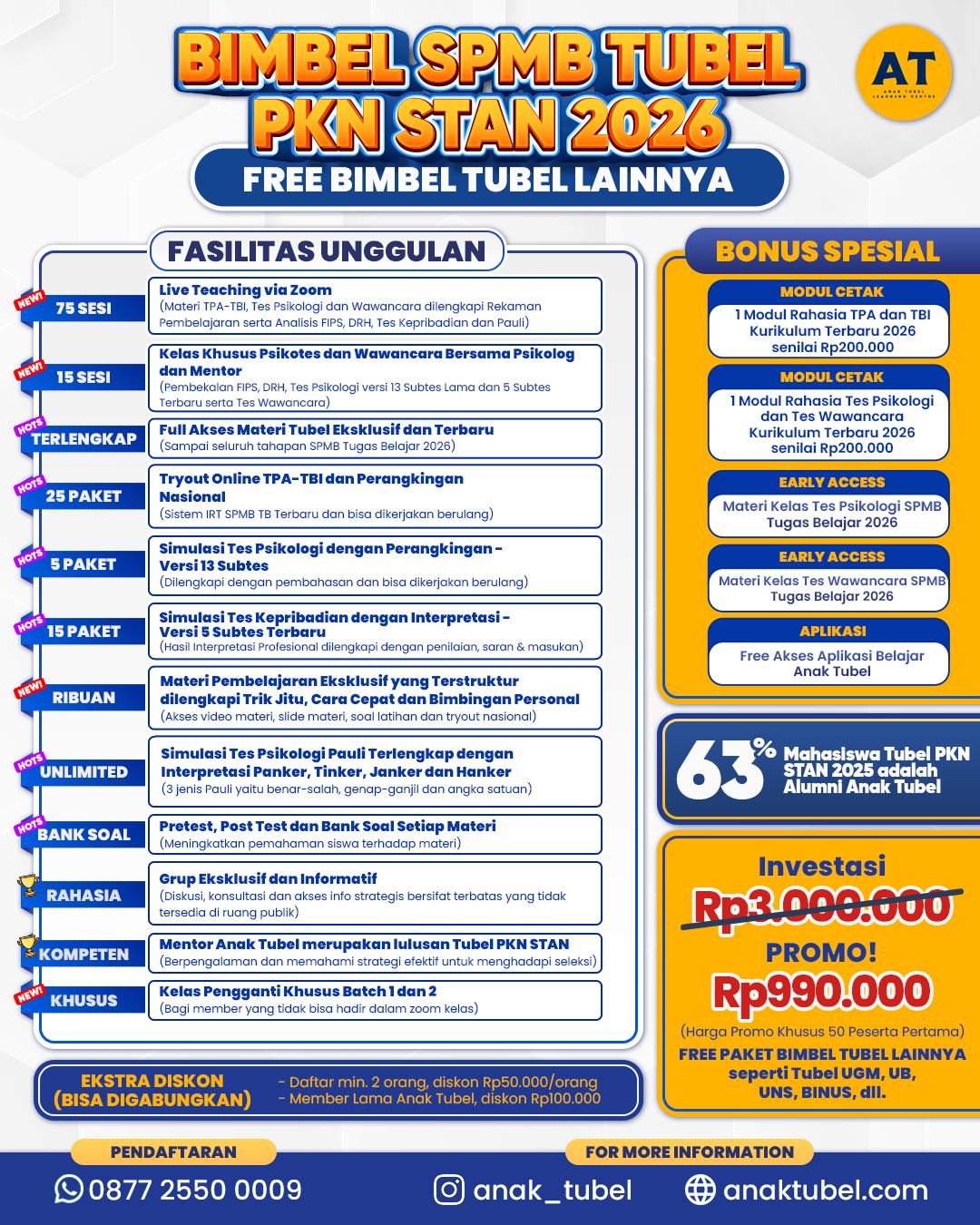 PAKET TERLENGKAP TUBEL PKN STAN 2026 (SELURUH TAHAPAN + FREE 2 BUKU CETAK TPA-TBI & PSIKOTES-WAWANCARA)